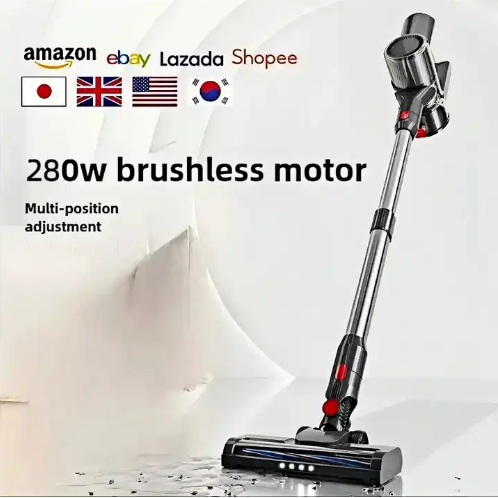 LX-HVC-Versatile 280W Cordless Stick Vacuum Cleaner with 20KPa Suction Power, Wall Mount & Multi-Attachments