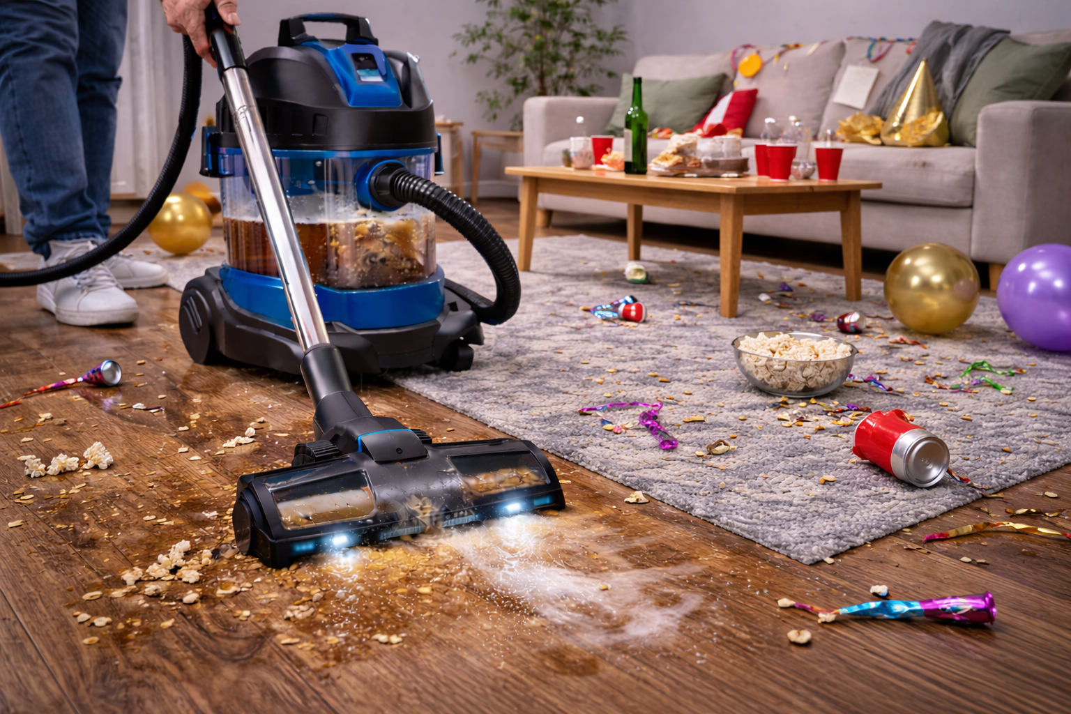 Heavy Duty Wet and Dry Vacuum Cleaner for Party Mess & Floor Cleaning
