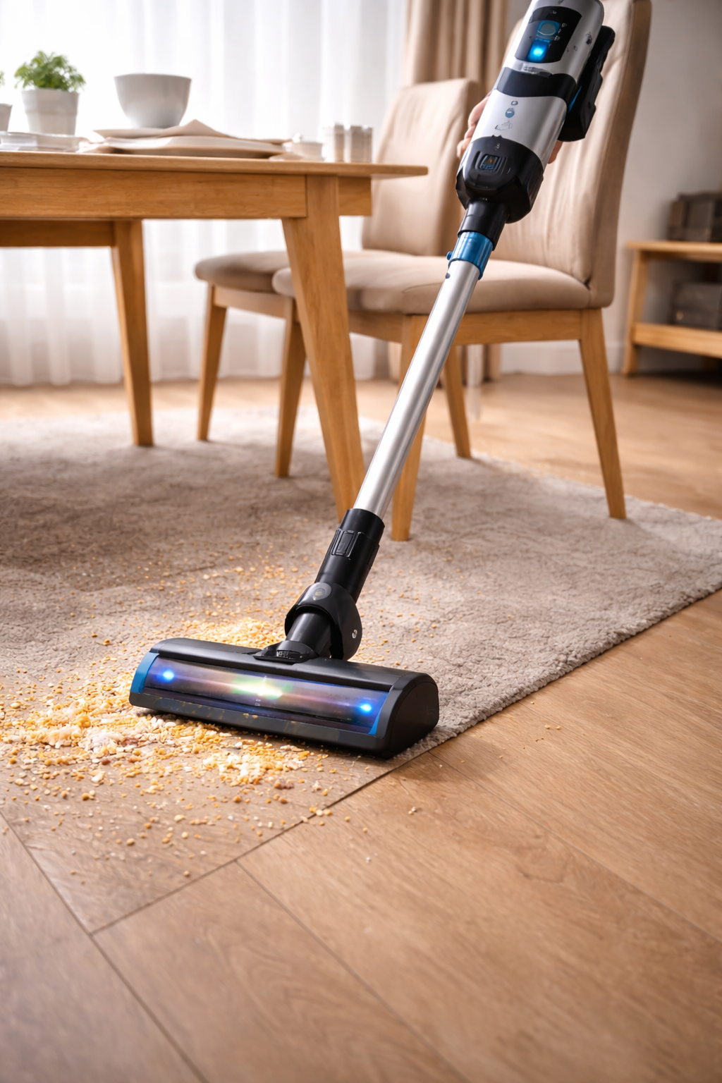 LED Cordless Vacuum Cleaner with HEPA Filter and Lightweight Design
