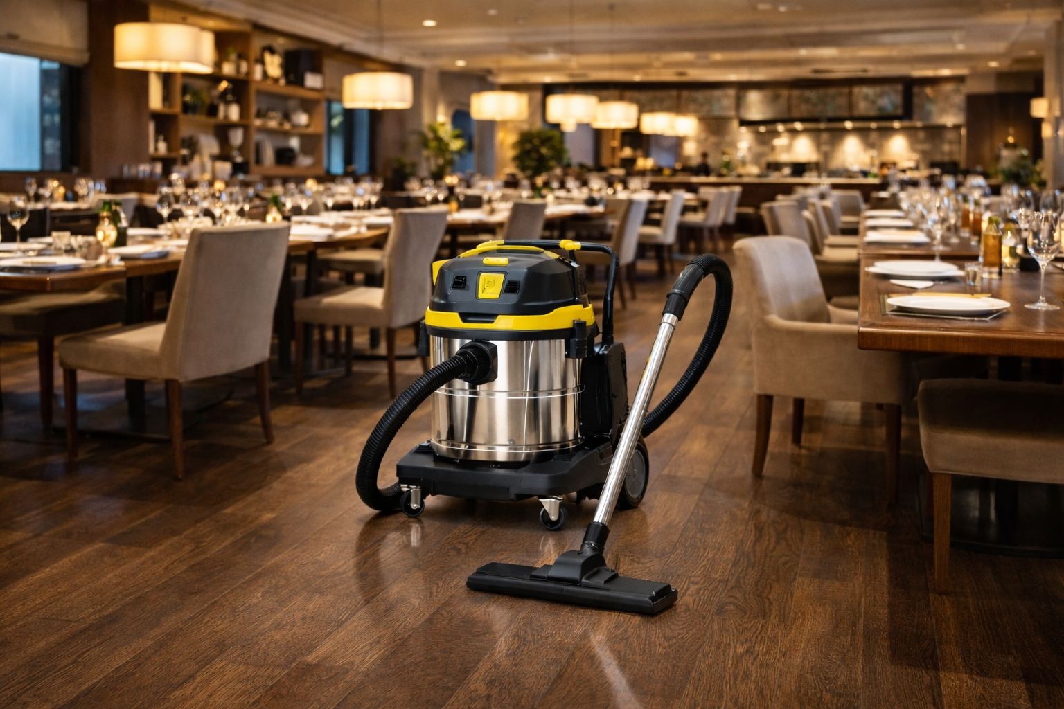Commercial Wet and Dry Vacuum Cleaner for Restaurants and Hospitality