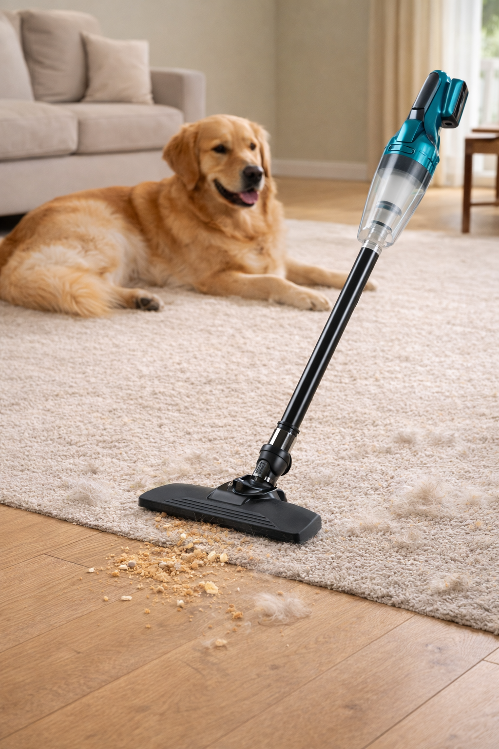 Cordless Pet Hair Stick Vacuum Cleaner for Carpet and Floor