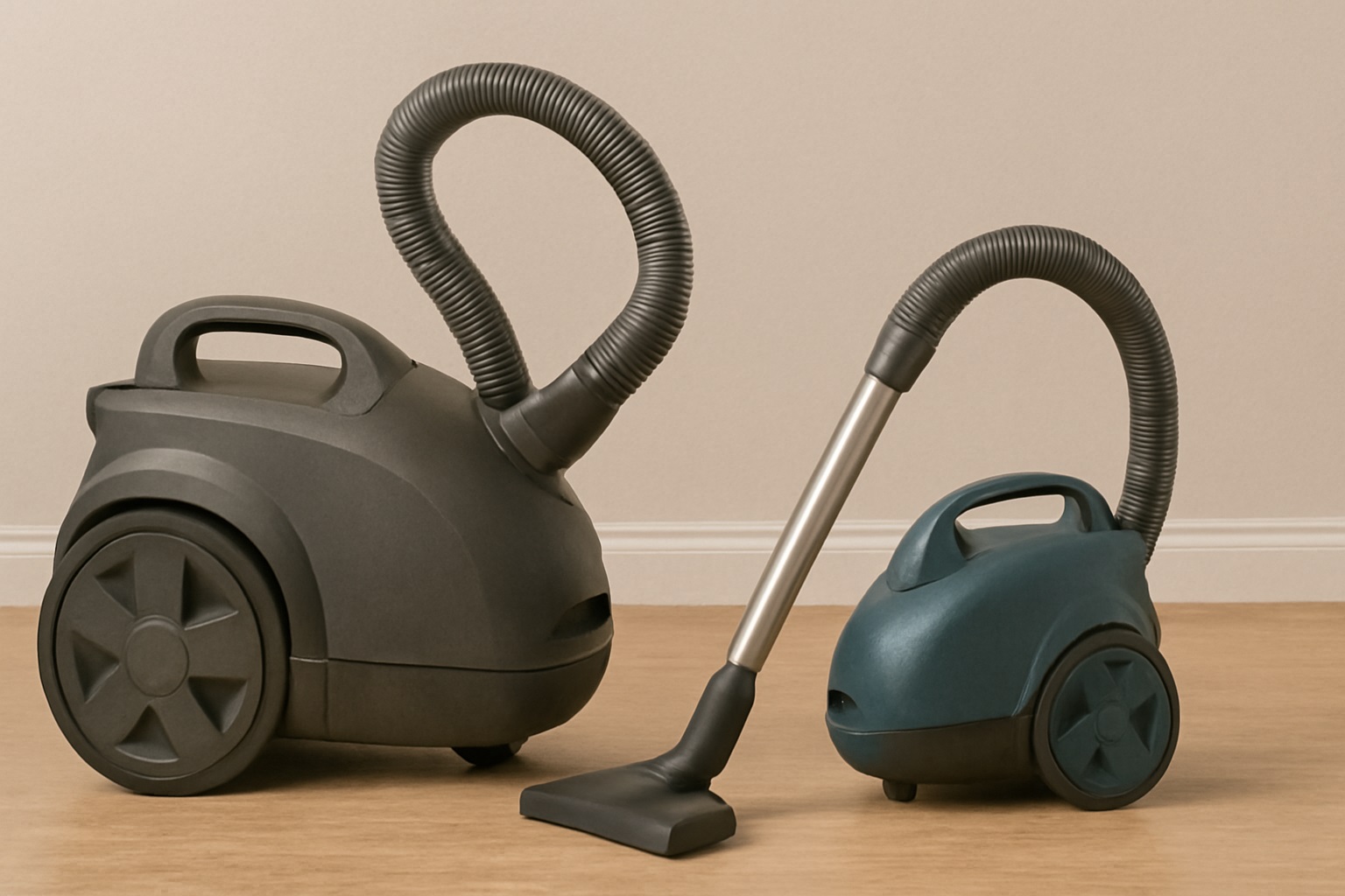 Modern Canister Vacuum Cleaner with Different Sizes | Compact and Full-Size Vacuum Models for All Home Needs