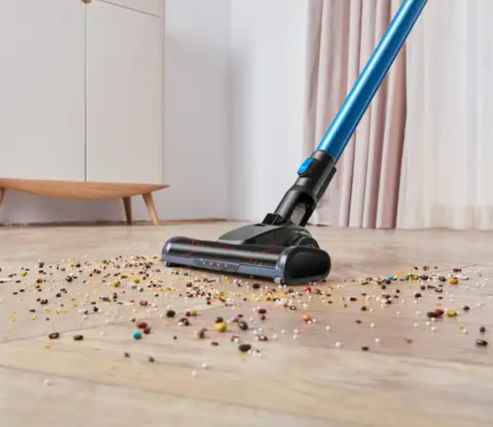 LX-HVC-45000Pa Touchscreen Cordless Vacuum Cleaner with 1.5L Dust Bin, LED Brush, and Bed/Floor Dual-Use Design