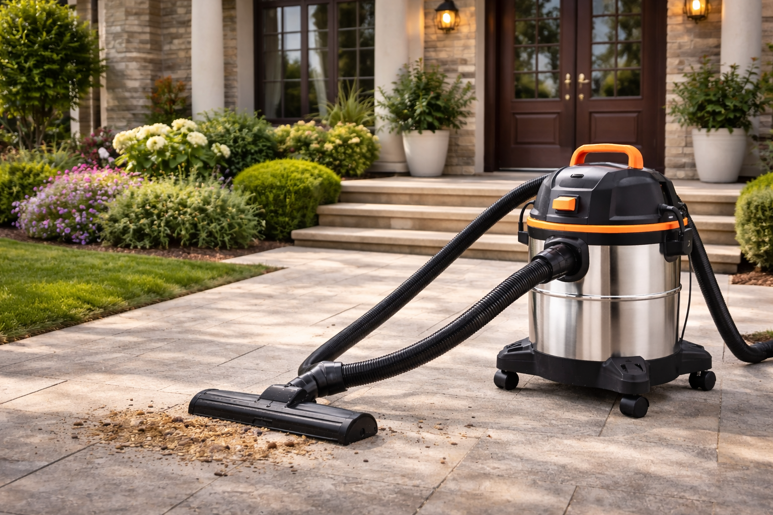 Heavy Duty Wet Dry Vacuum Cleaner – Industrial-Grade Stainless Steel Shop Vac for Garage & Outdoor Use