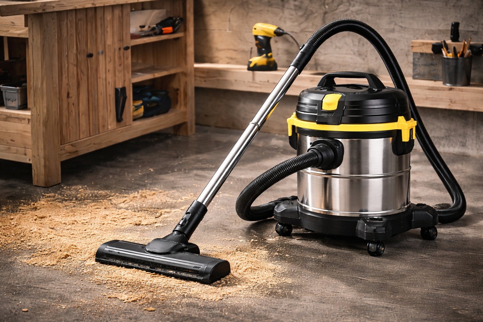 Heavy Duty Workshop Wet Dry Vacuum Cleaner for Woodworking Dust Collection