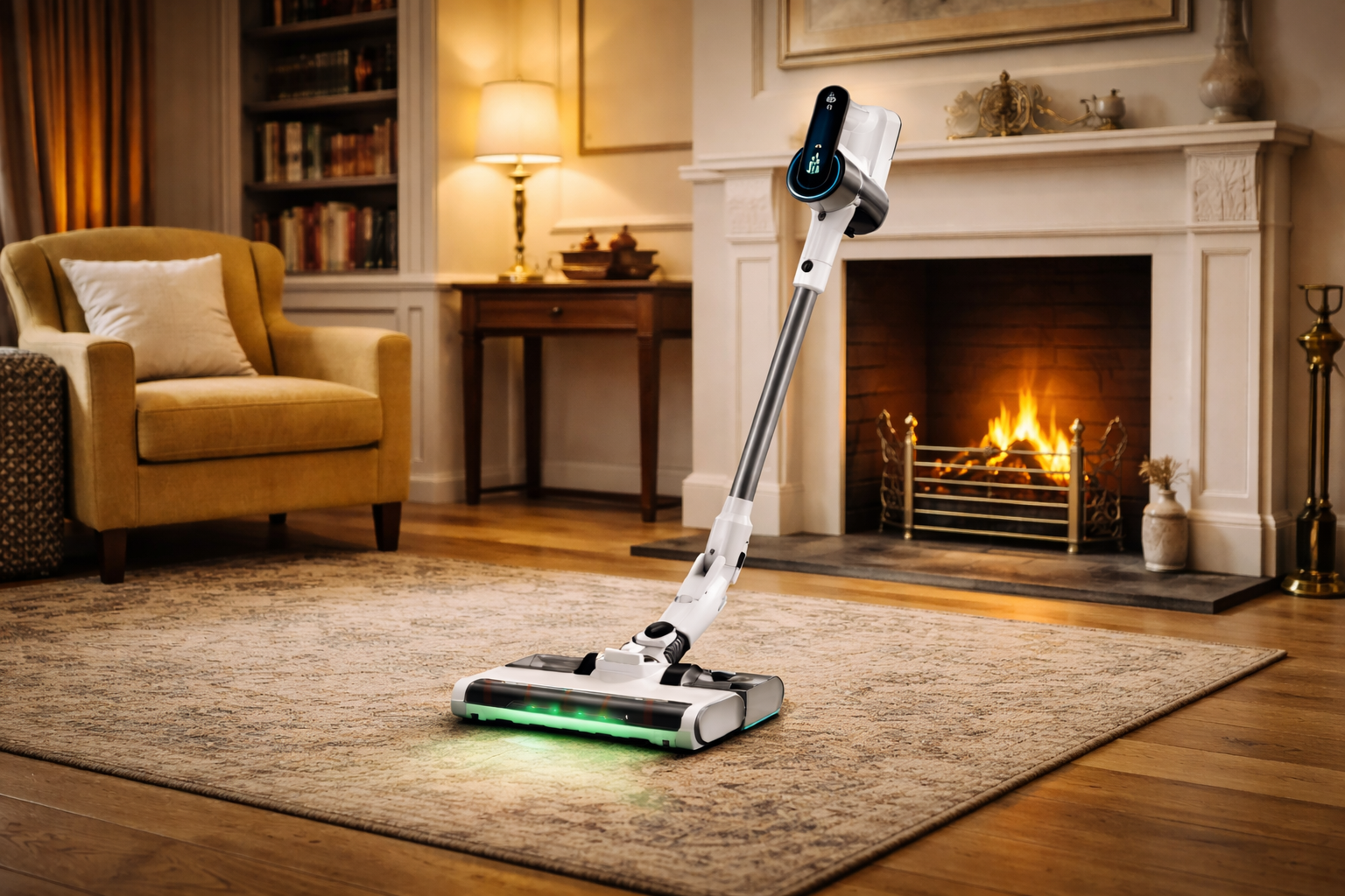 Cordless Vacuum Cleaner with LED & Turbo Carpet Mode