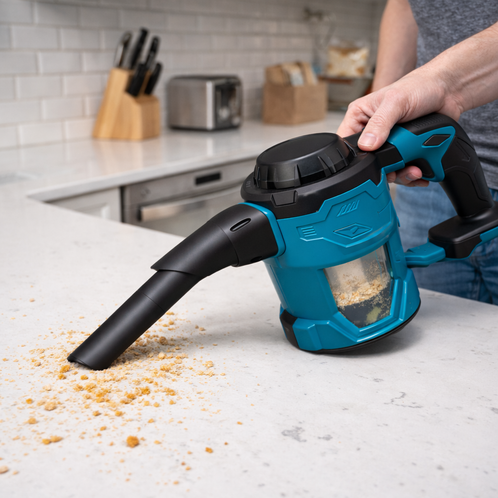 Mini Cordless Kitchen Vacuum Cleaner – Crumb & Countertop Debris Remover
