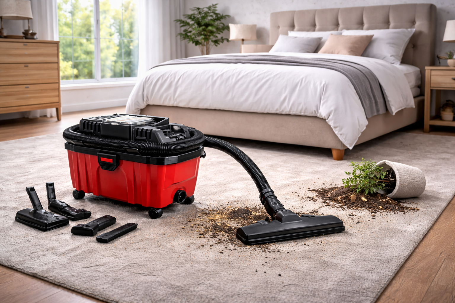 Quiet Wet Dry Vacuum Cleaner for Home with Attachments for Deep Carpet & Floor Cleaning