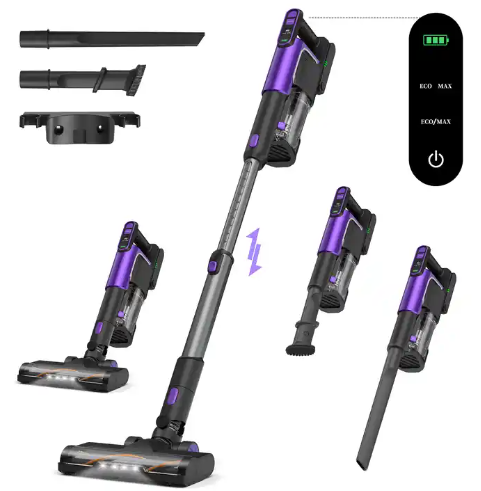 LX-HVC-Multifunctional Cordless Vacuum Cleaner with 45KPa Suction, Brushless Motor, Dual Speed & Advanced HEPA Filtration