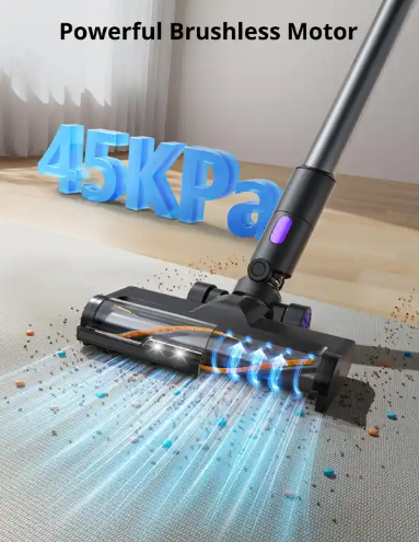 LX-HVC-Multifunctional Cordless Vacuum Cleaner with 45KPa Suction, Brushless Motor, Dual Speed & Advanced HEPA Filtration