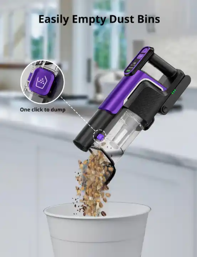 LX-HVC-Multifunctional Cordless Vacuum Cleaner with 45KPa Suction, Brushless Motor, Dual Speed & Advanced HEPA Filtration