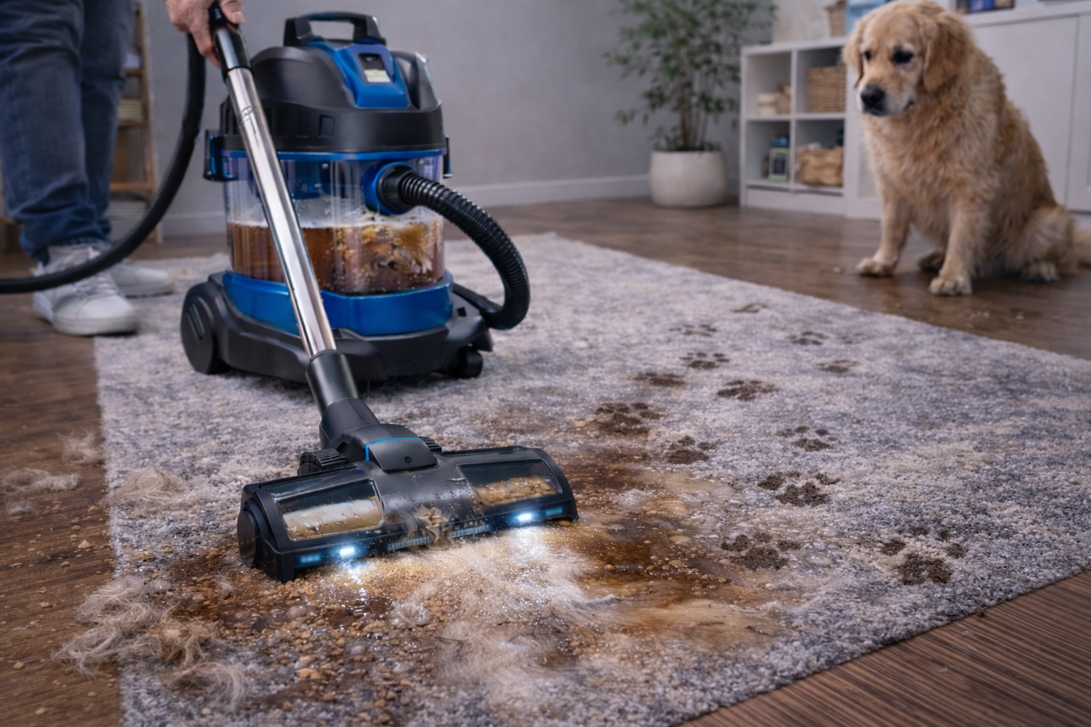 Pet Hair Wet Dry Vacuum Cleaner for Carpet, Rug and Home Floor Cleaning