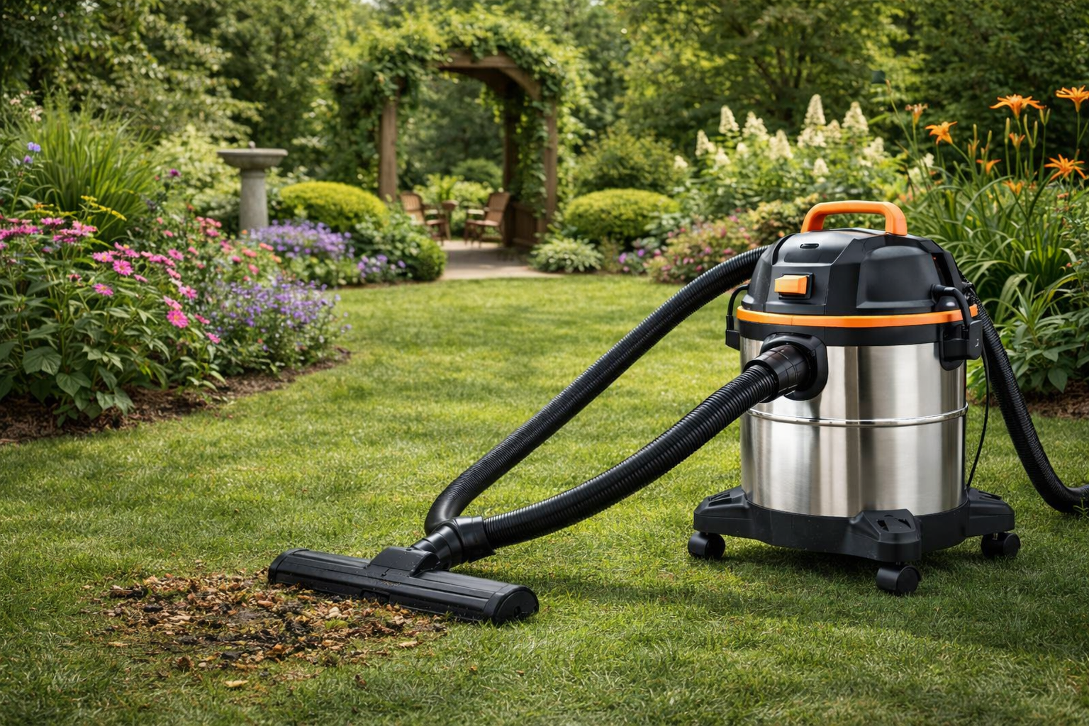 Outdoor Garden Leaf Vacuum Cleaner – Heavy Duty Wet Dry Stainless Steel Vacuum for Lawn & Yard