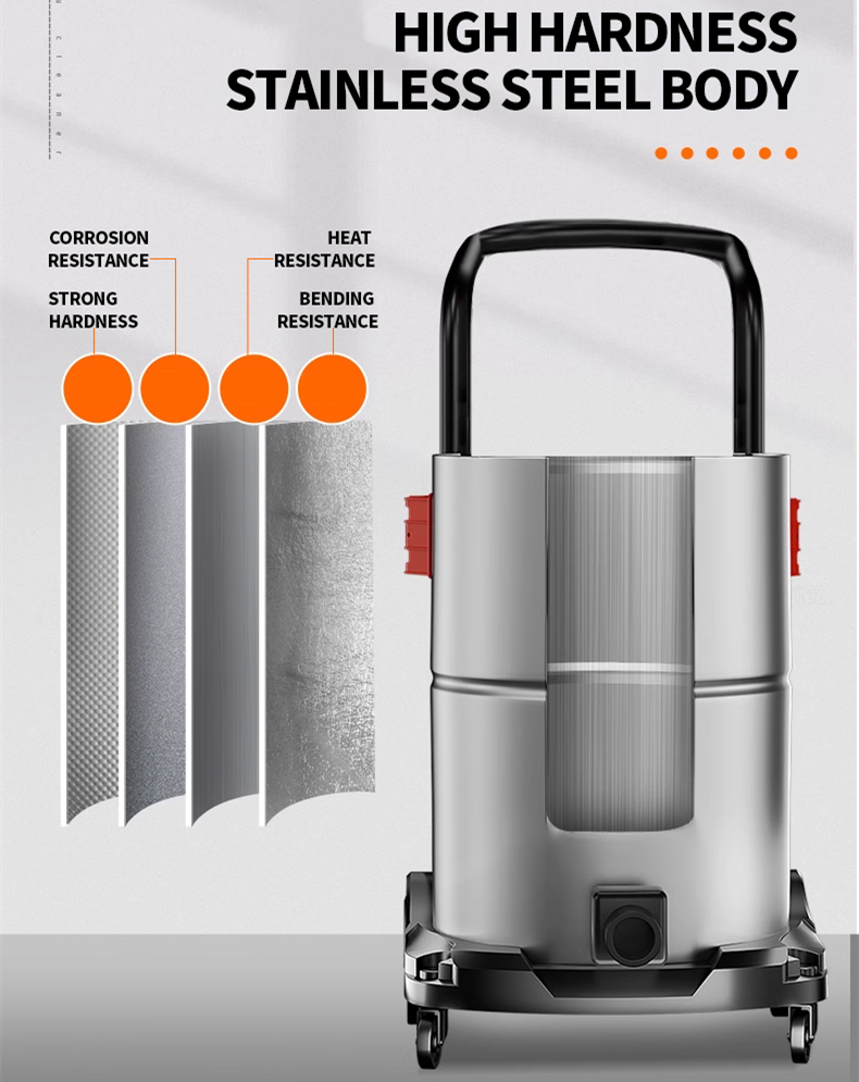 80 Liter Volume 220V Factory Price Professional Industrial Household Stainless Steel Vacuum Cleaners Wet and Dry Vacuum Cleaner