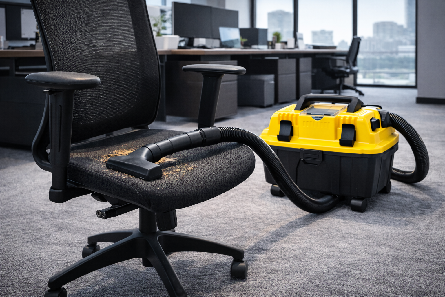 Office Chair Vacuum – Wet Dry Upholstery Cleaner for Workspace Furniture