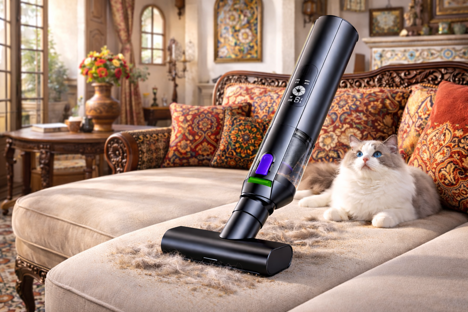 Cordless Upholstery Vacuum – Deluxe Edition for Pet Hair & Dust