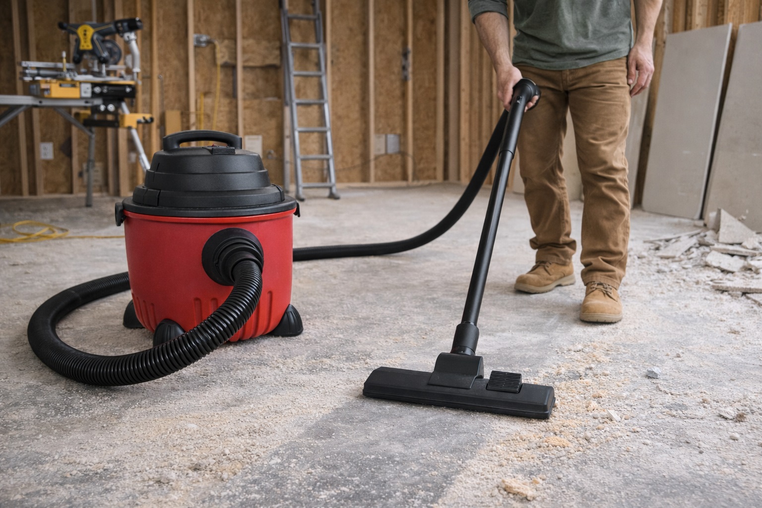 Industrial Wet and Dry Shop Vacuum Cleaner for Construction Dust Cleanup