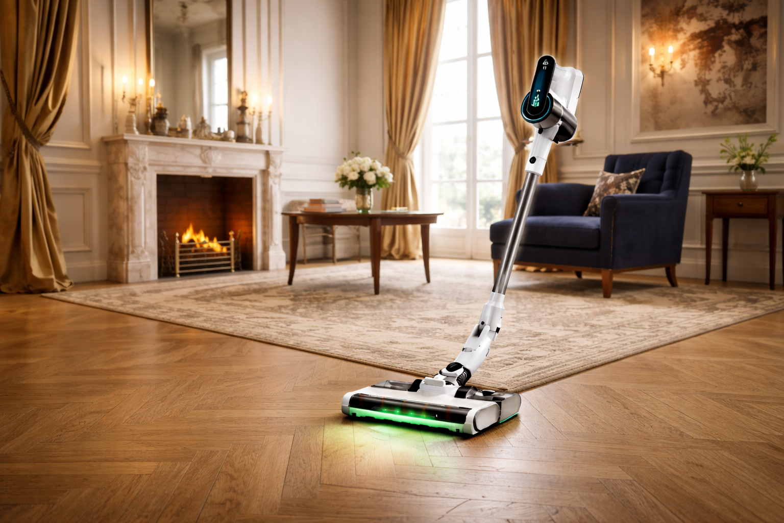 Luxury Cordless Vacuum Cleaner with LED Light and Dual Cleaning Mode