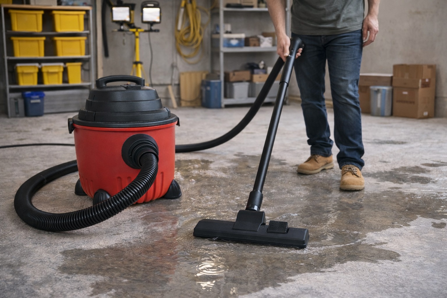 Wet and Dry Shop Vacuum Cleaner for Water and Liquid Spill Cleaning