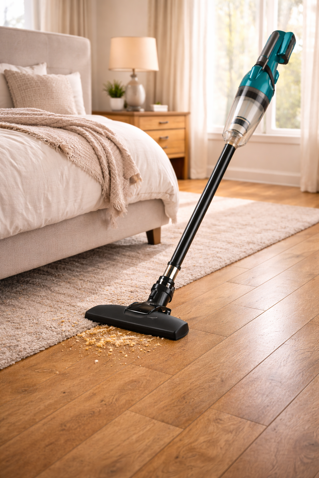 Cordless Stick Vacuum Cleaner for Bedroom and Under-Bed Cleaning