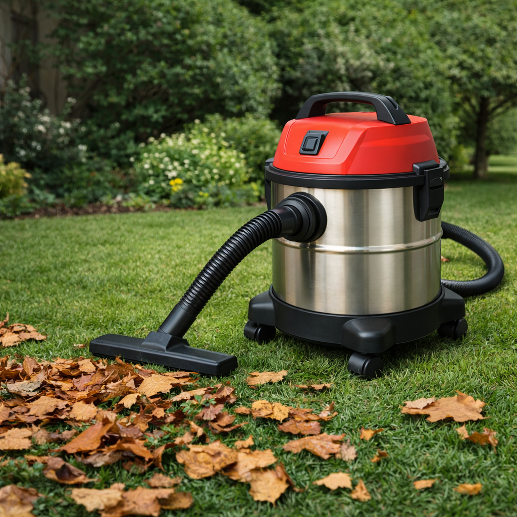 Outdoor Wet & Dry Vacuum Cleaner for Garden & Yard – Stainless Steel, Leaf & Debris Pickup