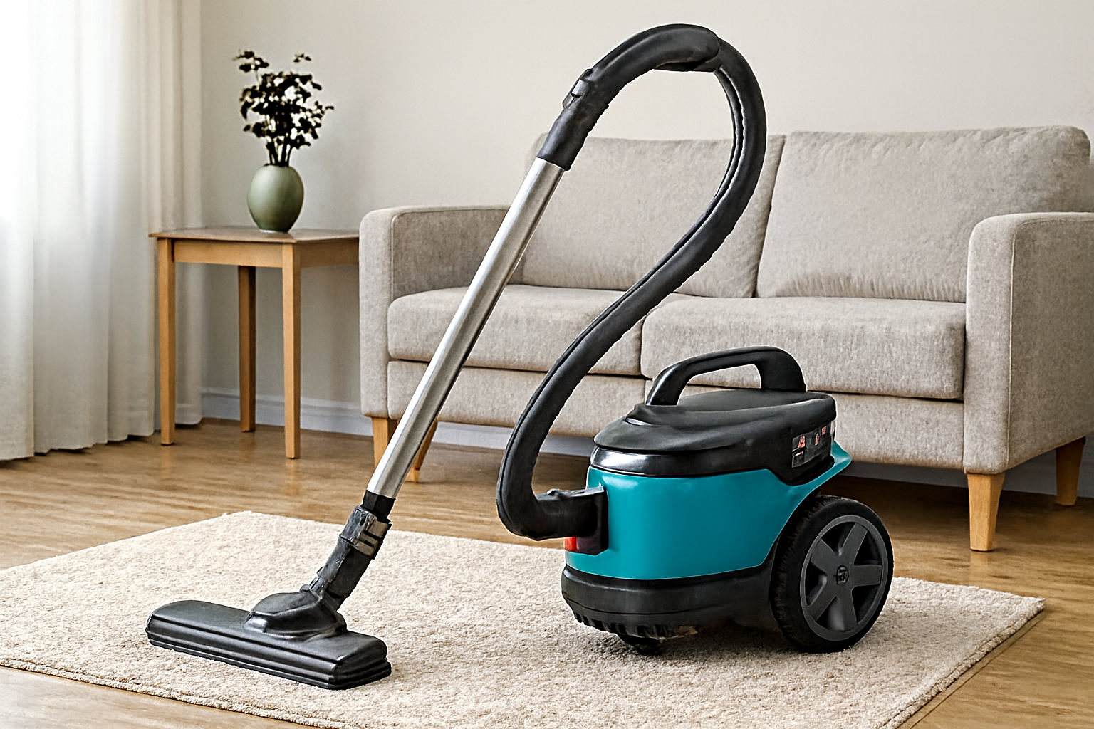 Compact Canister Vacuum Cleaner | Efficient and Lightweight Design for Home Use