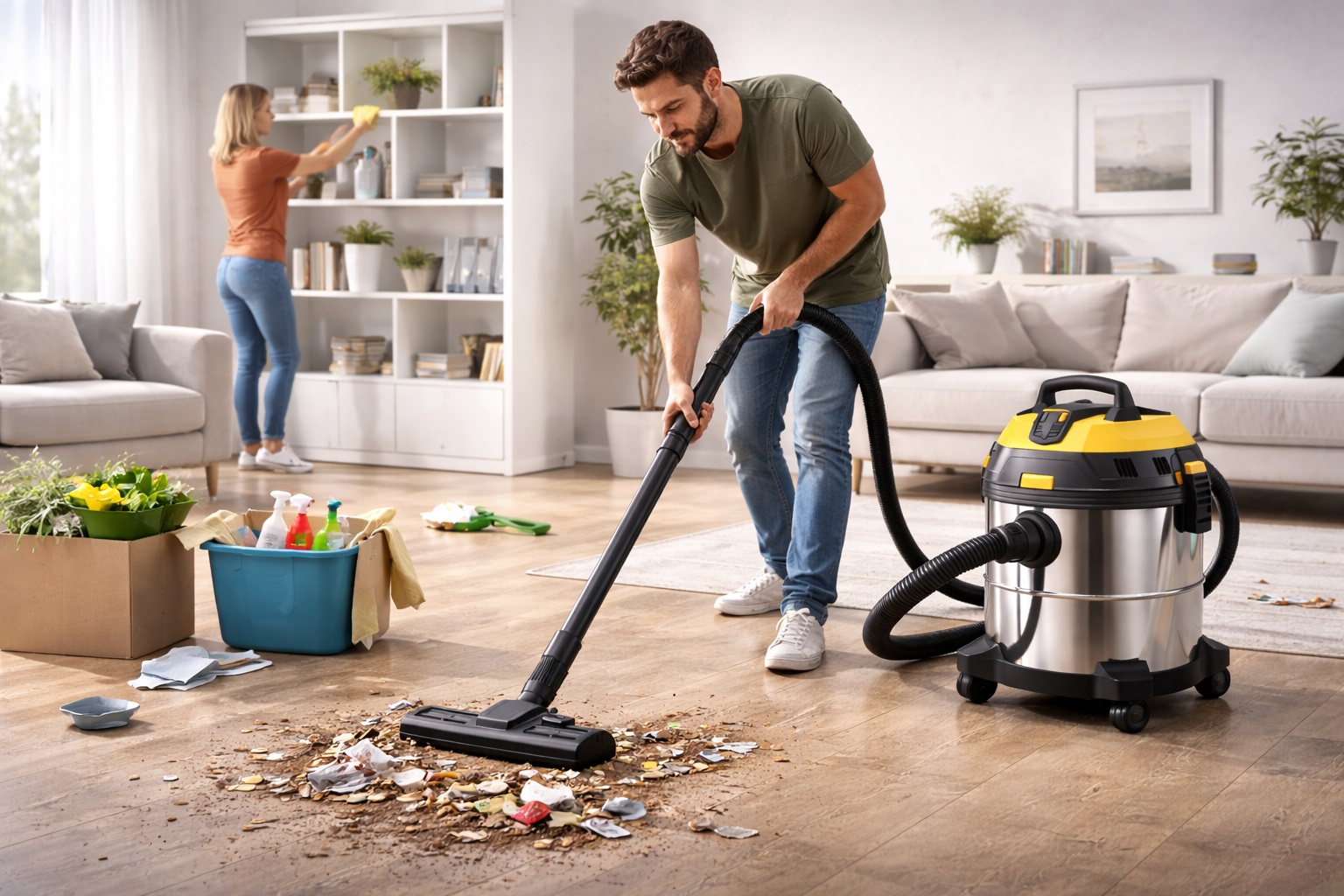 20L Wet and Dry Vacuum Cleaner for Home – Stainless Steel Deep Cleaning Vacuum with Blower