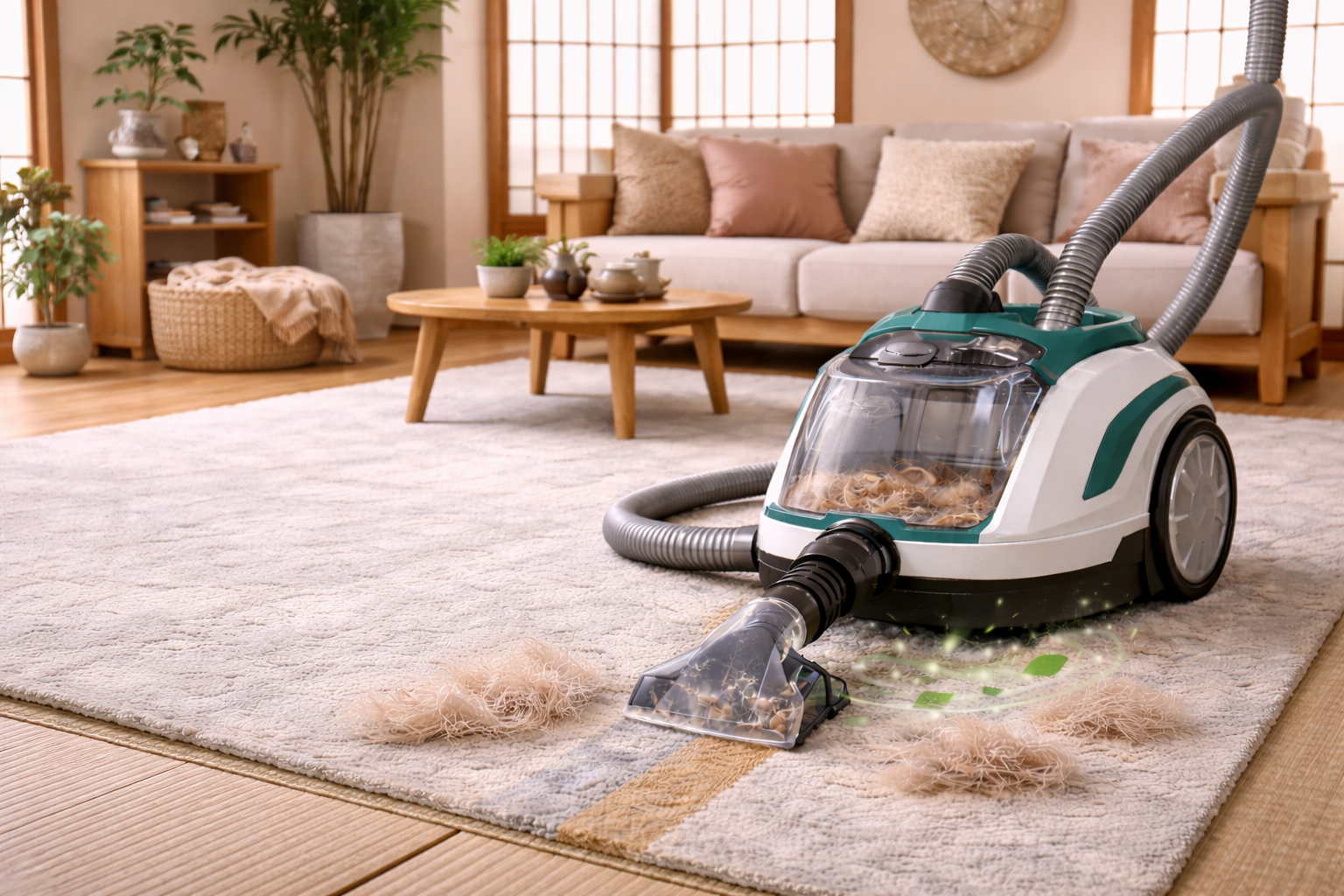 Zen Home Pet Carpet Vacuum – Minimalist Hair Removal for Soft Floors