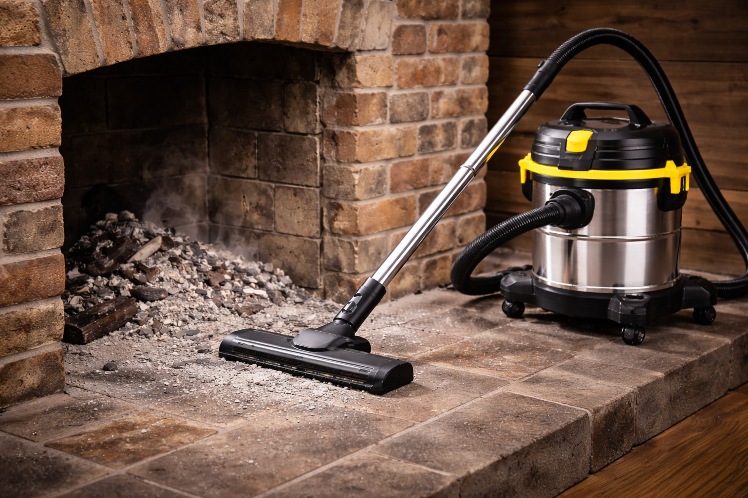 Fireplace Ash Vacuum Cleaner for Pellet Stove and Wood Stove Cleaning