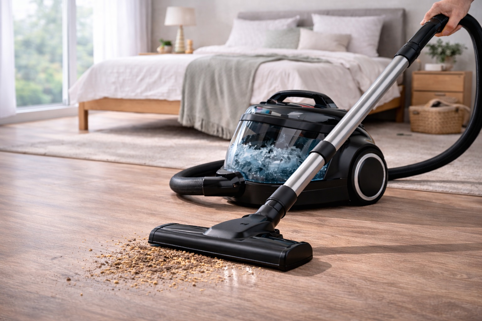 Ultra-Quiet Water Filter Vacuum Cleaner for Bedroom and Hard Floor Cleaning