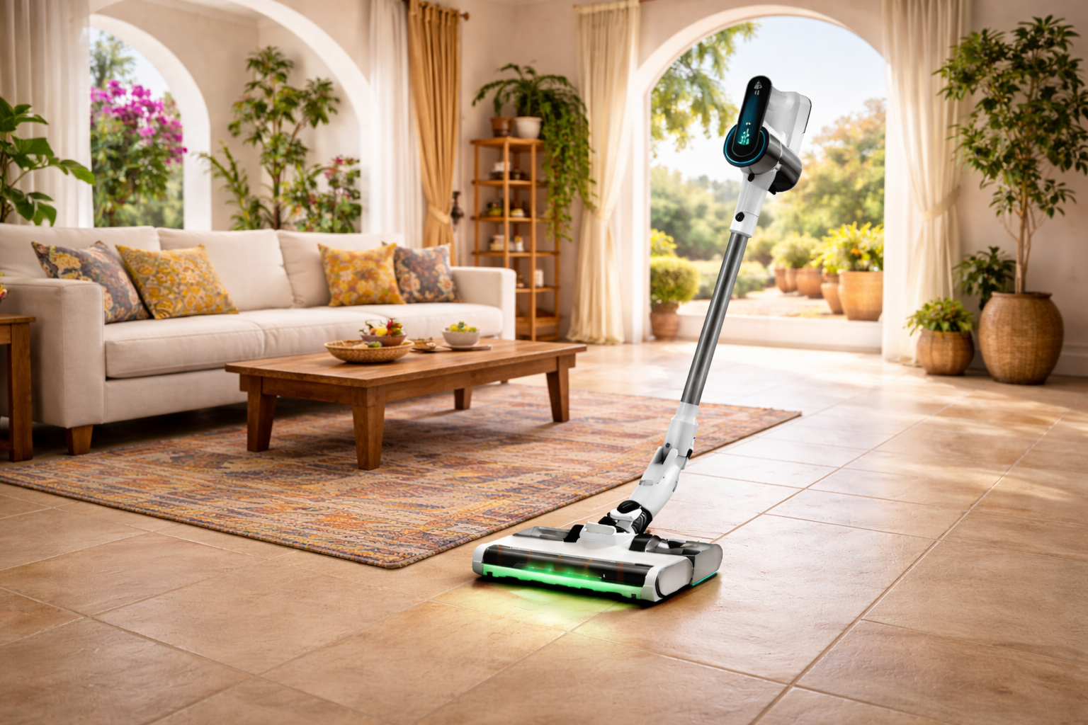 Cordless Smart LED Vacuum Cleaner for Hardwood and Carpet
