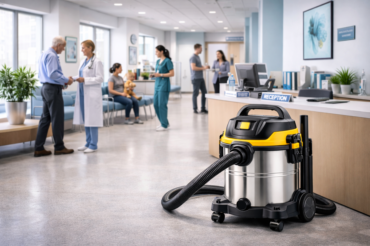 Quiet HEPA Medical Vacuum Cleaner for Clinics and Healthcare Facilities – Wet & Dry 30L