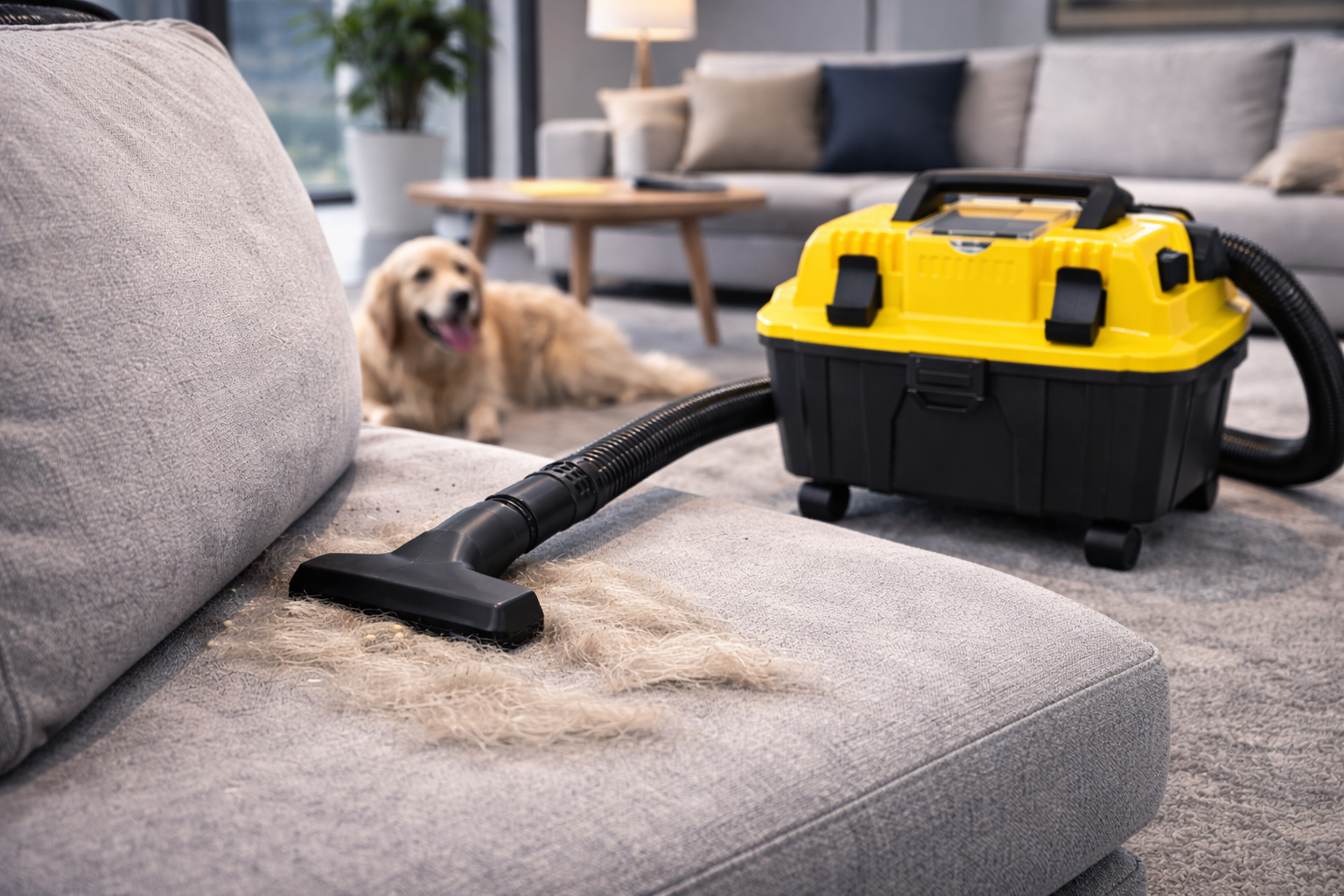 Pet Hair Vacuum for Sofas – Wet Dry Upholstery Cleaner for Dogs & Cats Fur