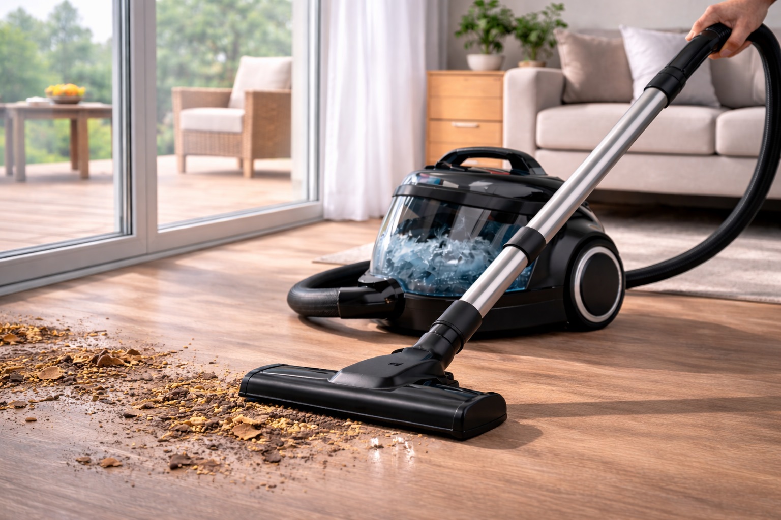 Heavy Debris Water Filter Vacuum Cleaner for Entryways and Messy Floor Cleaning