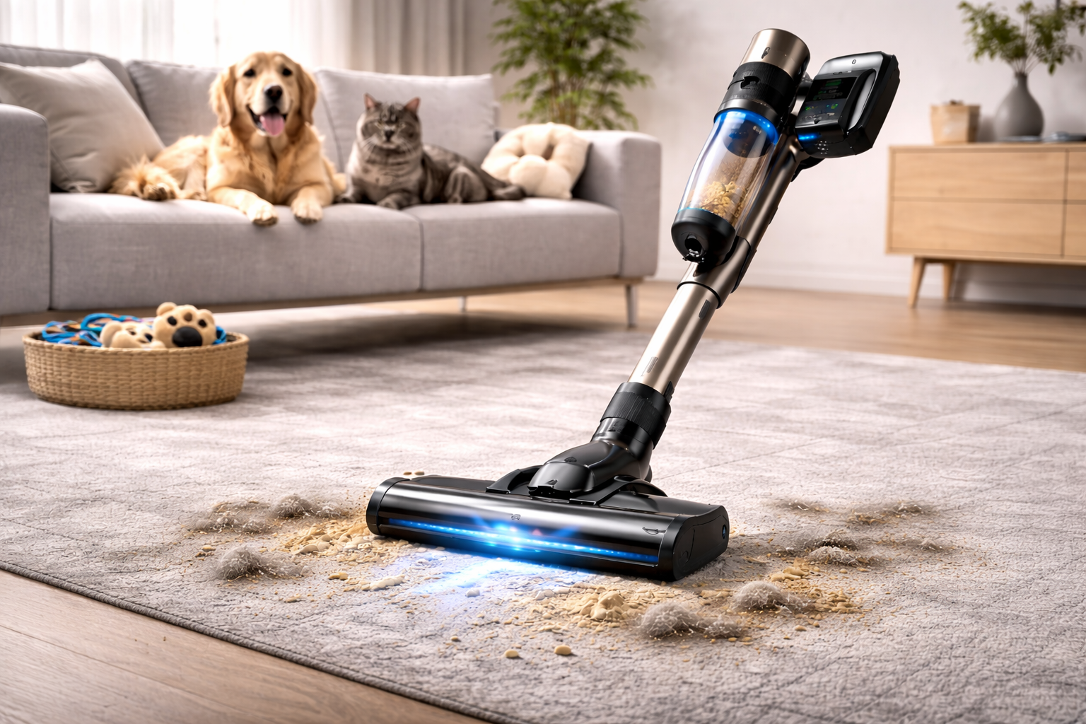 Pet Hair Cordless Vacuum Cleaner – Deep Cleaning for Homes with Pets