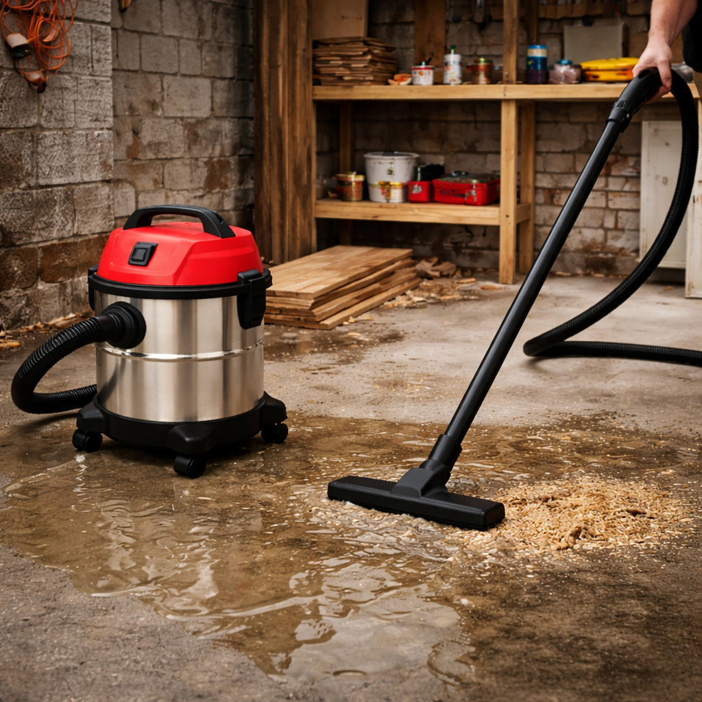 Waterproof Wet & Dry Vacuum Cleaner for Workshop & Basement – Anti-Rust, High Suction Liquid Cleaner