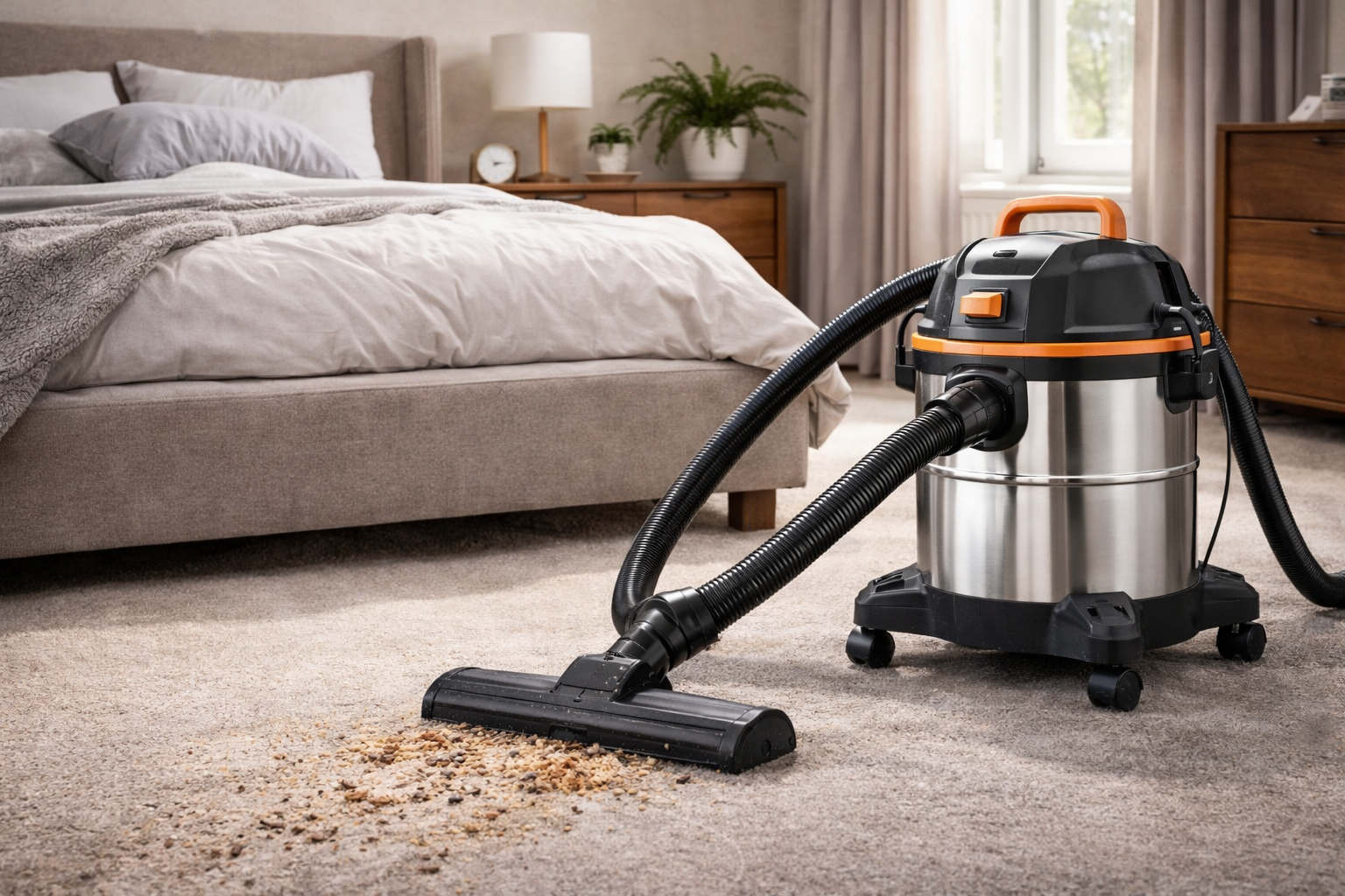 Powerful Carpet Vacuum Cleaner – Quiet Large Tank Vacuum for Bedrooms & Soft Surface Cleaning