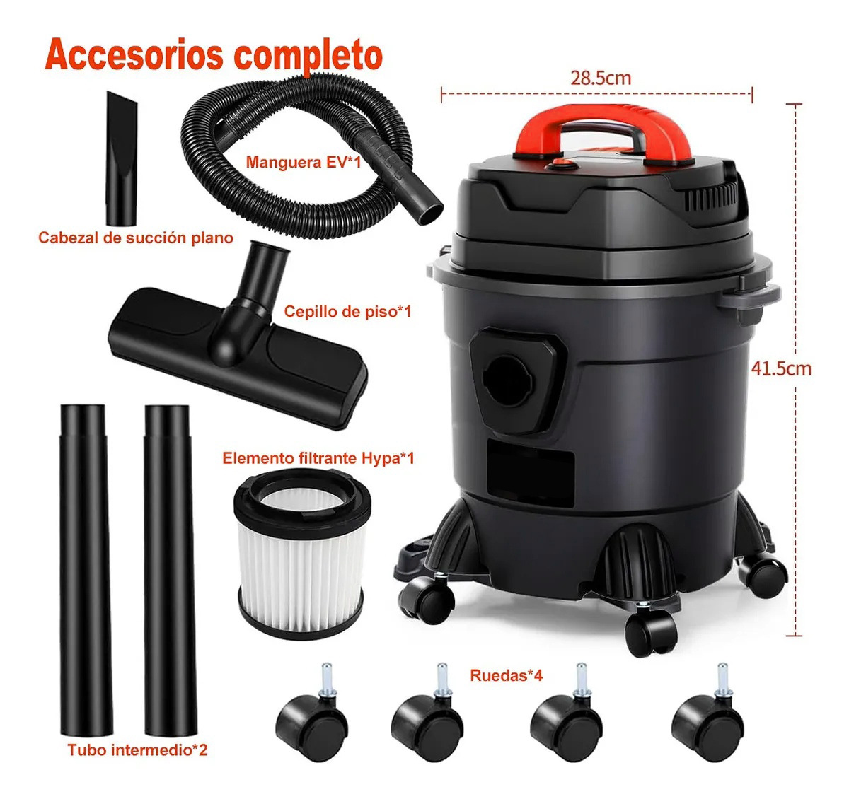 110V Wet & Dry Industrial Vacuum Cleaner 15–30L, 2000W, Heavy Duty for Home, Car & Construction