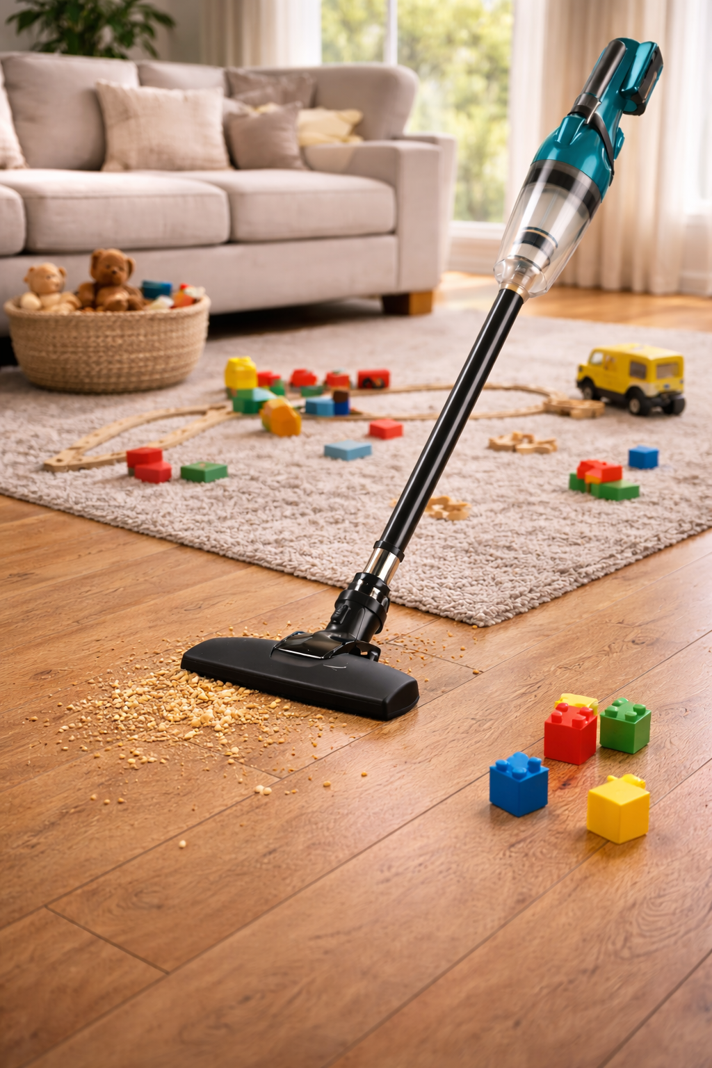 LX-HVC-SH120Cordless Stick Vacuum Cleaner for Kids Play Area and Toy Mess Cleaning