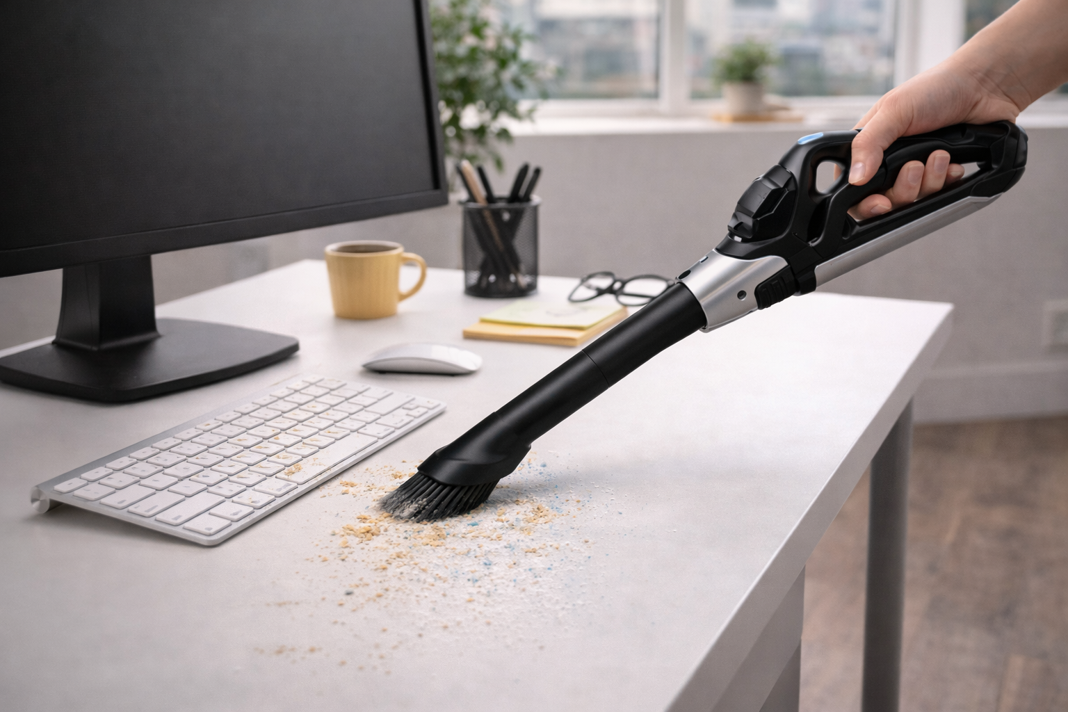 Cordless Handheld Vacuum Cleaner for Keyboard & Desk – Portable Office Cleaning Vacuum