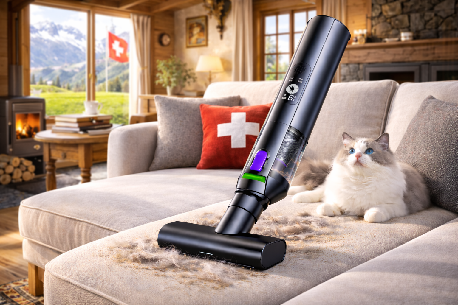 Alpine Series Cordless Vacuum – For Pet Hair on Cozy Cabin Sofas
