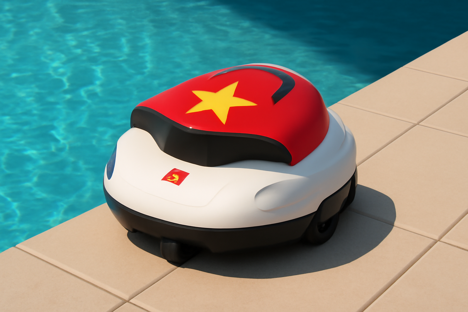 A10 Multi-Functional High Suction Cordless Vacuum Cleaner with Vibrant Red and Yellow Design