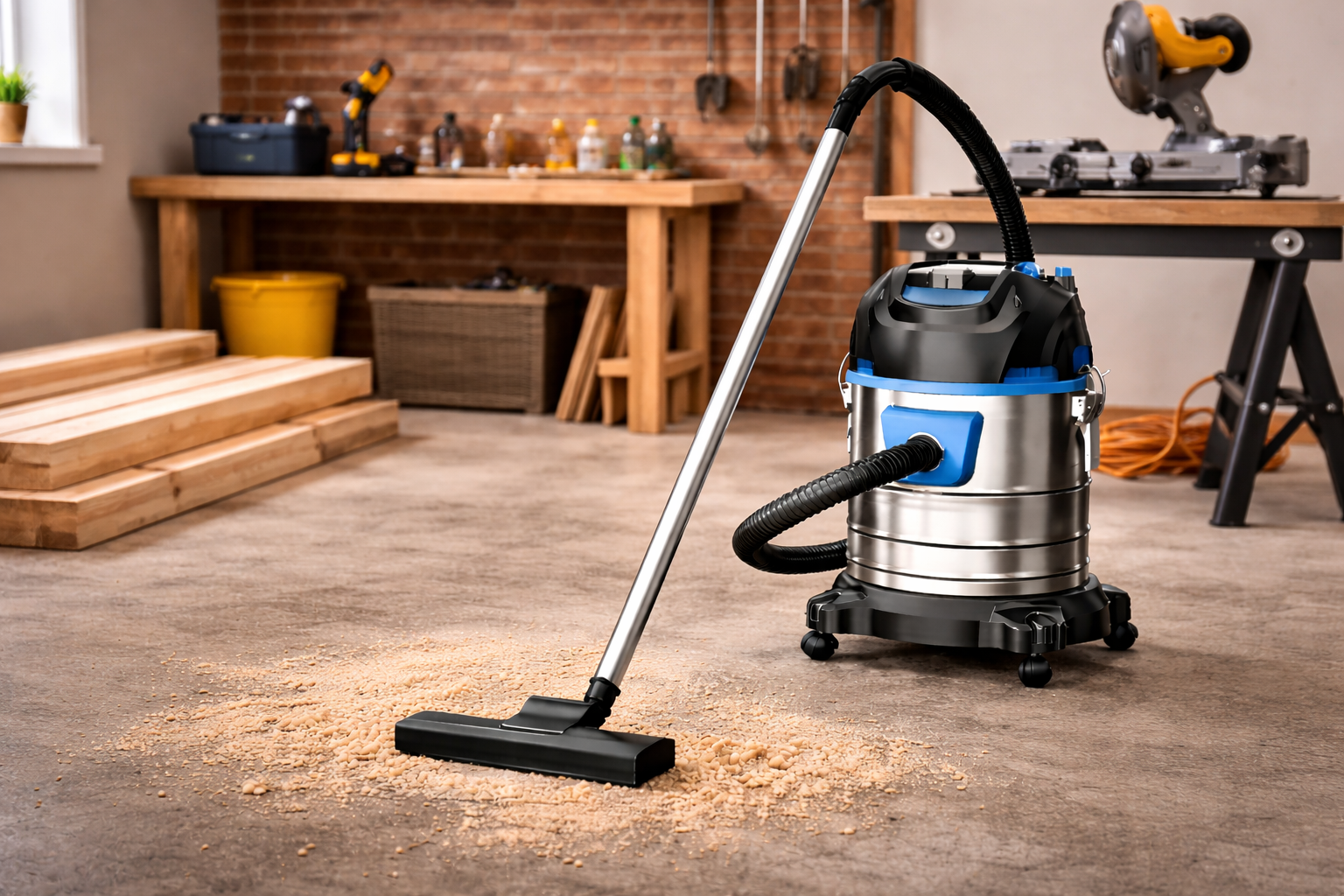Industrial Workshop Vacuum Cleaner – 20L Wet Dry Shop Vac for Sawdust & Debris