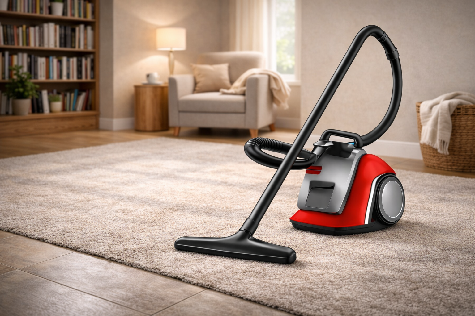 Red & Black Multi-Surface Canister Vacuum Cleaner