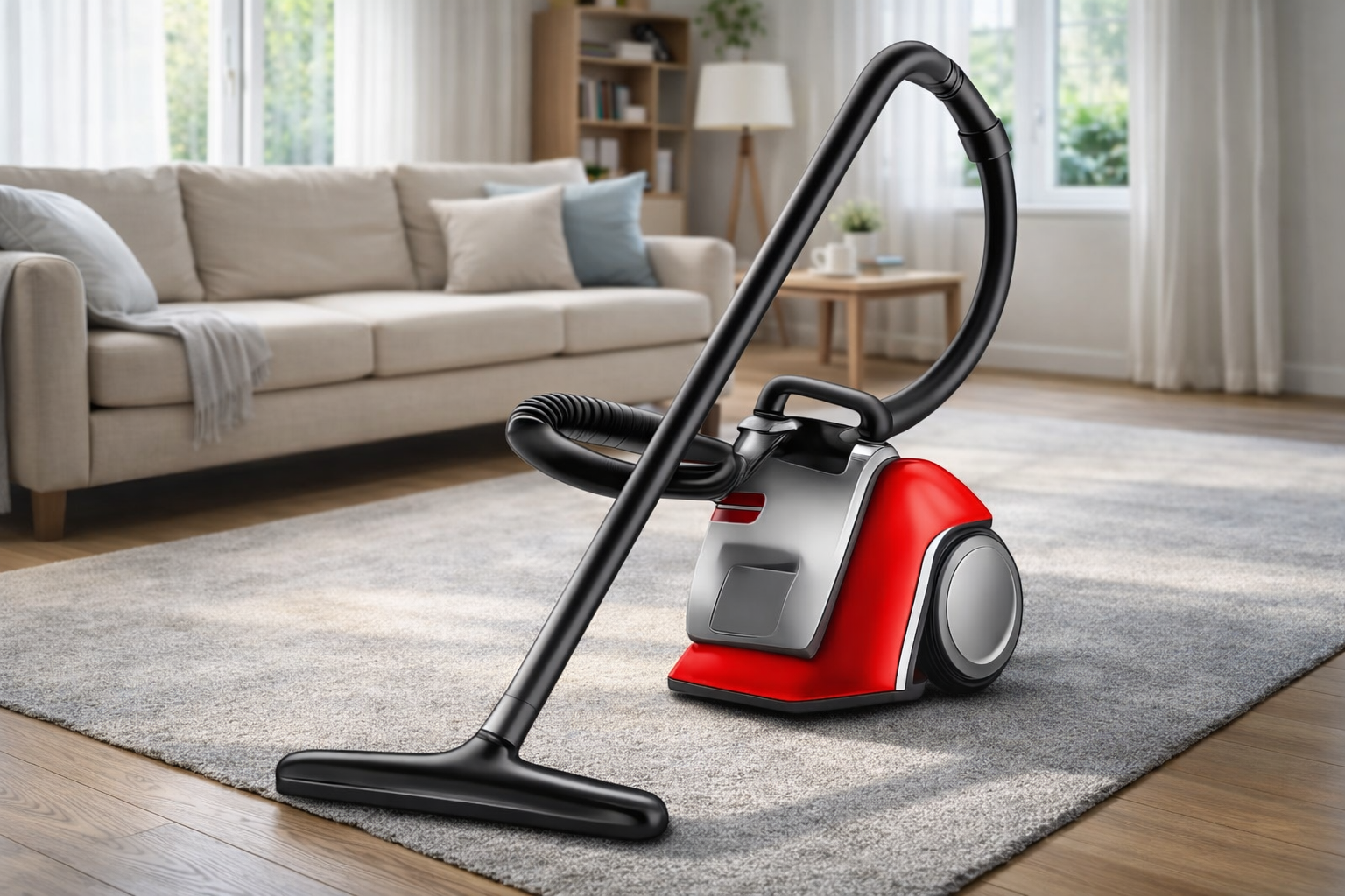 Home Canister Vacuum Cleaner | Quiet Operation | Carpet & Hardwood Cleaning