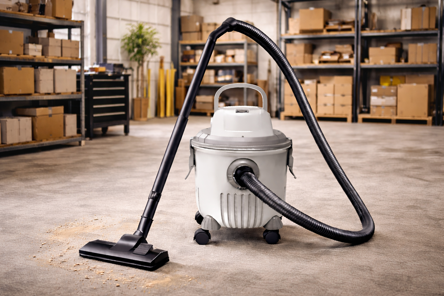 Heavy-Duty Industrial Vacuum Cleaner – Wet & Dry with 15L Capacity for Warehouses