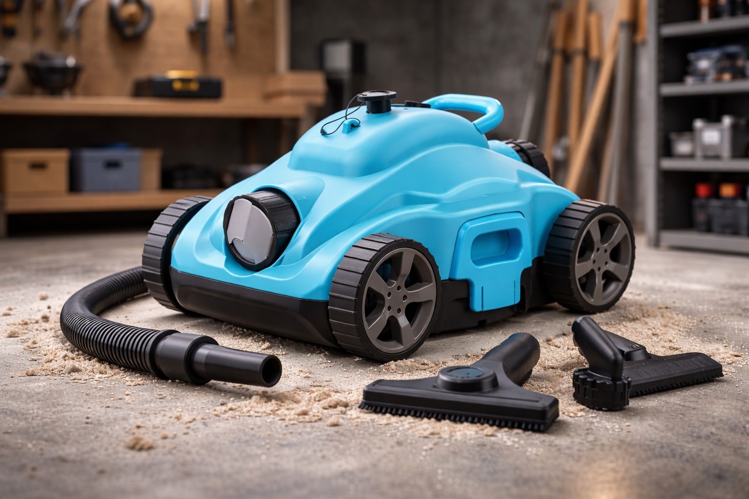 Compact Portable Wet and Dry Vacuum Cleaner with Multi-Function Attachments