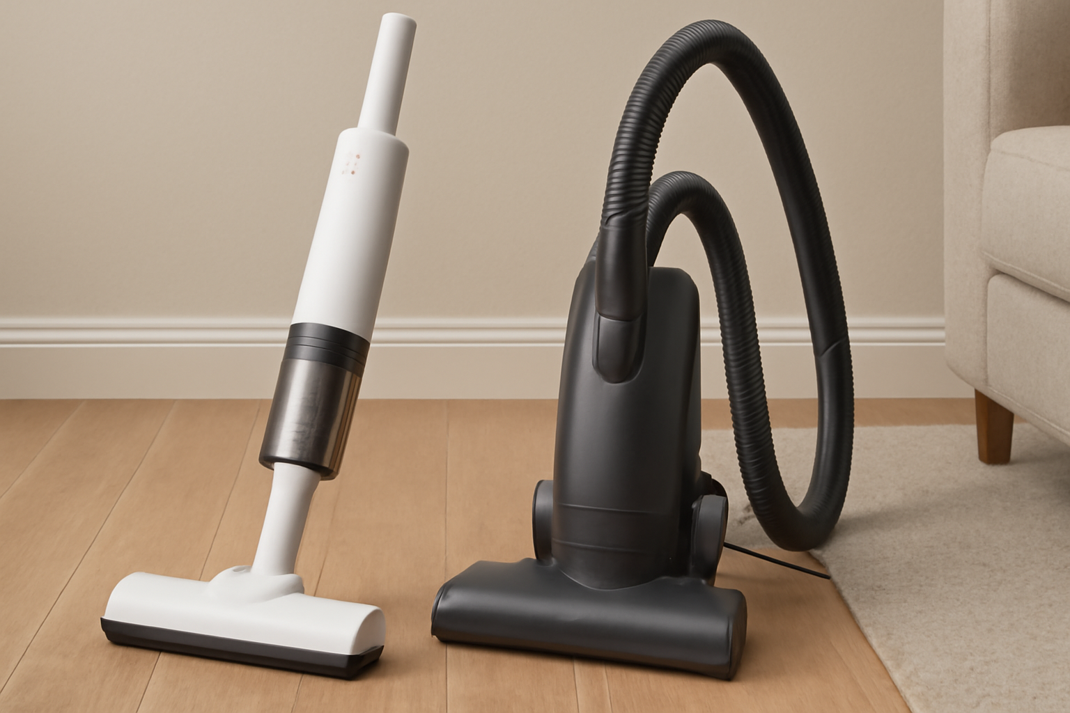 A11 Cordless & Corded Vacuum Cleaner - Upright Stick Design, Multi-Surface Cleaning, and Modern Features