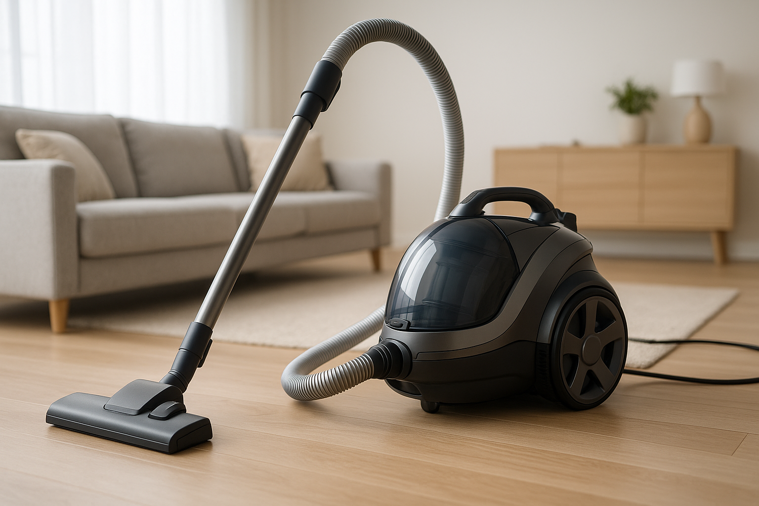 A11 High Suction Canister Vacuum Cleaner for Large Homes with Long Reach and Quiet Operation