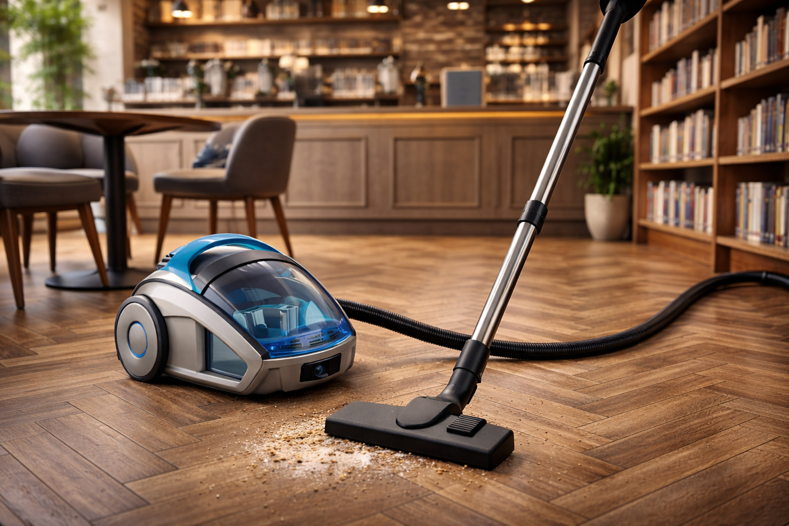 Commercial Quiet Canister Vacuum for Restaurants & Libraries